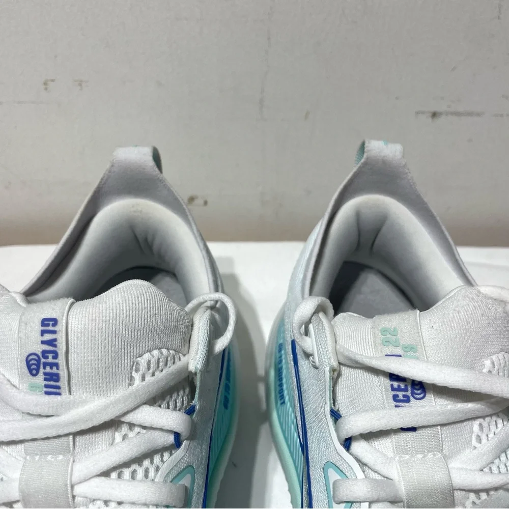 Brooks Women's Glycerin GTS 22 Running Shoe 10.5 White Limpet Shell Amparo Blue - Picture 5 of 16